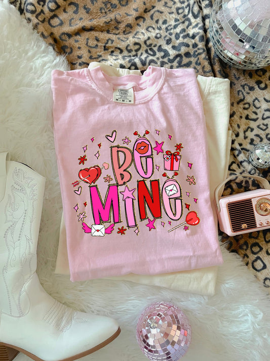Be Mine Sucker & Mail Collage Blossom Tee