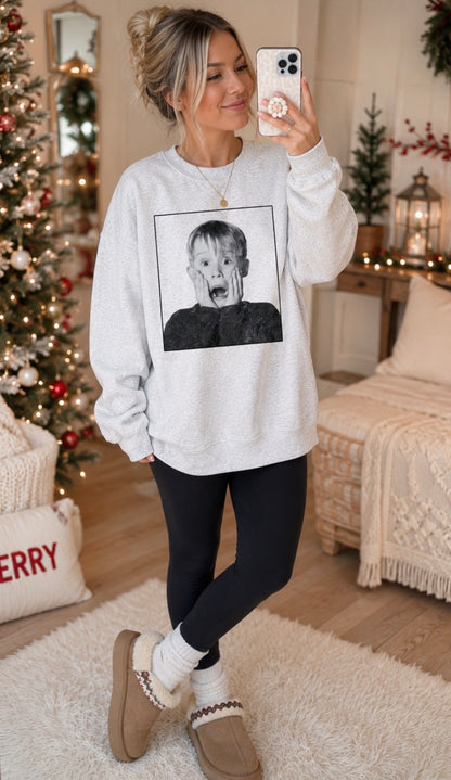 **CHRISTMAS IN JULY** Home Alone for the Holidays Ash Sweatshirt