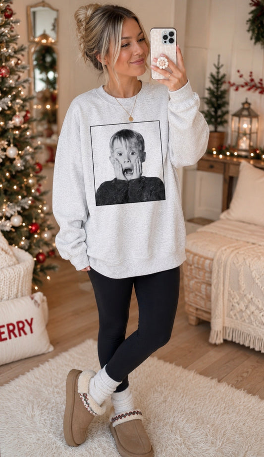 **CHRISTMAS IN JULY** Home Alone for the Holidays Ash Sweatshirt