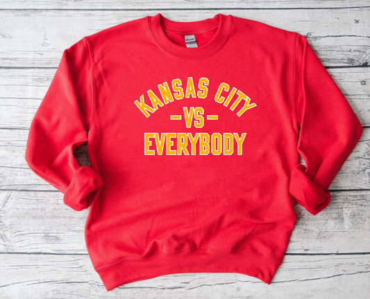 Kansas City VS Everybody Red Sweatshirt