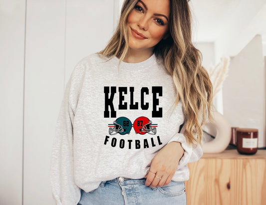 Black Kelce Football Helmets Ash Sweatshirt