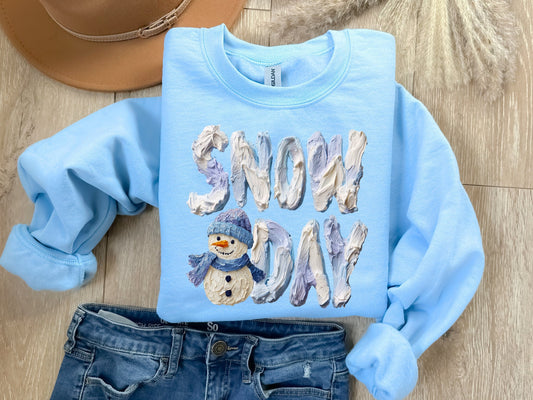 Snow Day Light Blue Sweatshirt
