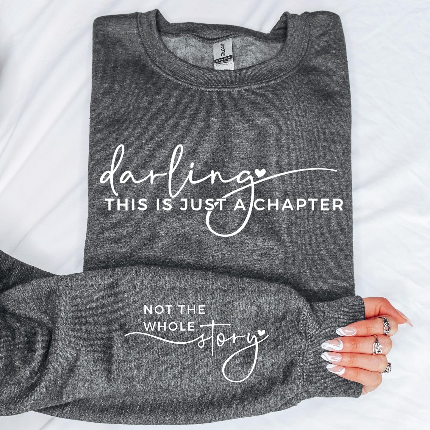 **DEAL OF THE DAY** Darling. This Is Just A Chapter Dark Heather Sweatshirt
