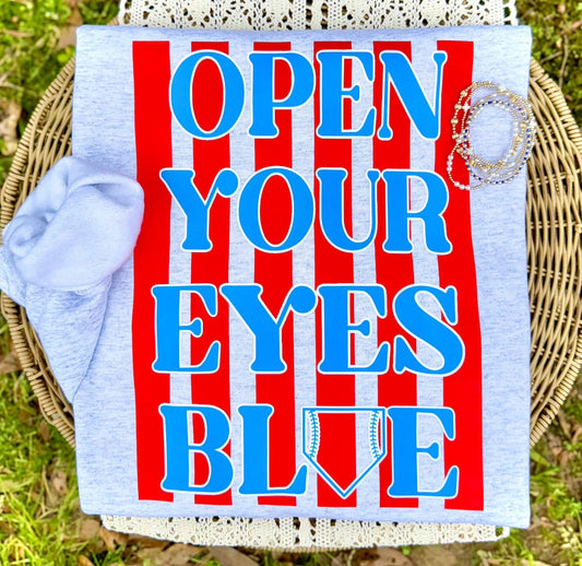 Open Your Eyes Blue Ash Sweatshirt