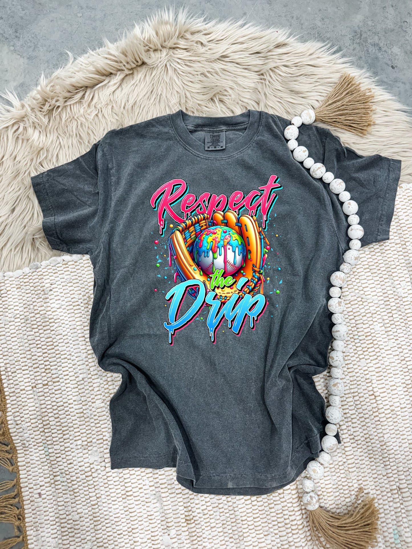 Pink & Blue Respect The Drip Pepper Tee