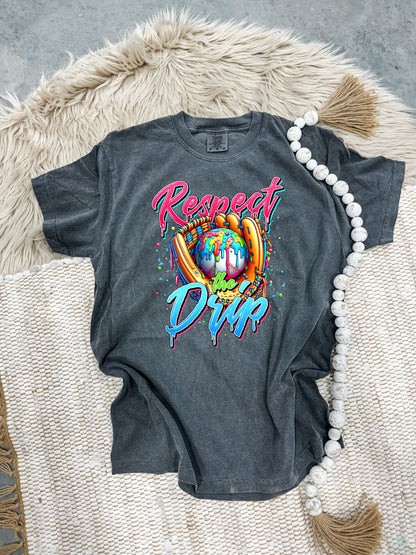 Pink & Blue Respect The Drip Pepper Tee