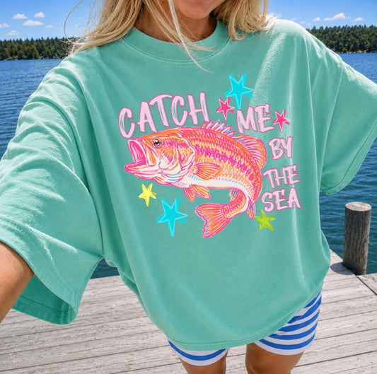 Pink Catch Me By The Sea Seafoam Tee
