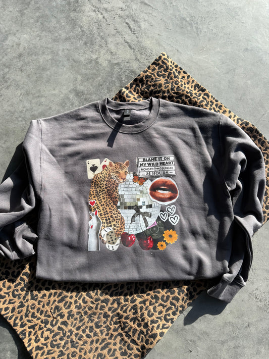 Wild Heart Charcoal Sweatshirt