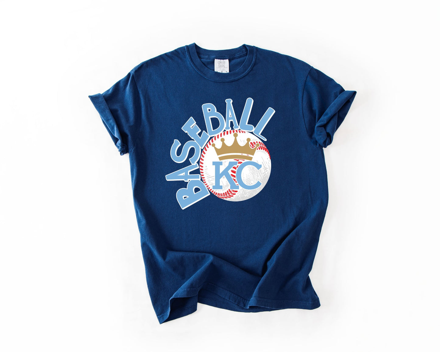Oval Baseball KC Baseball Navy Tee
