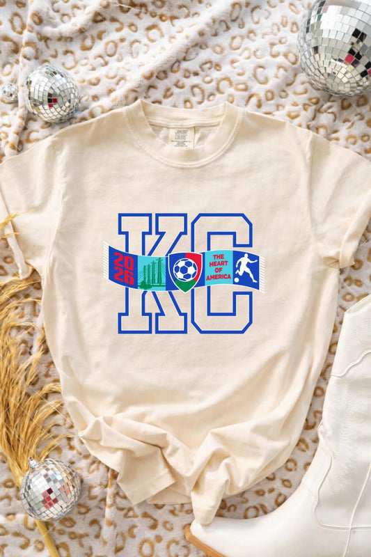 Blue 2026 Heart Of America Ivory Tee