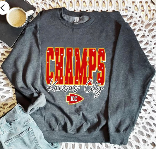 Champions KC Arrowhead Dark Heather Sweatshirt
