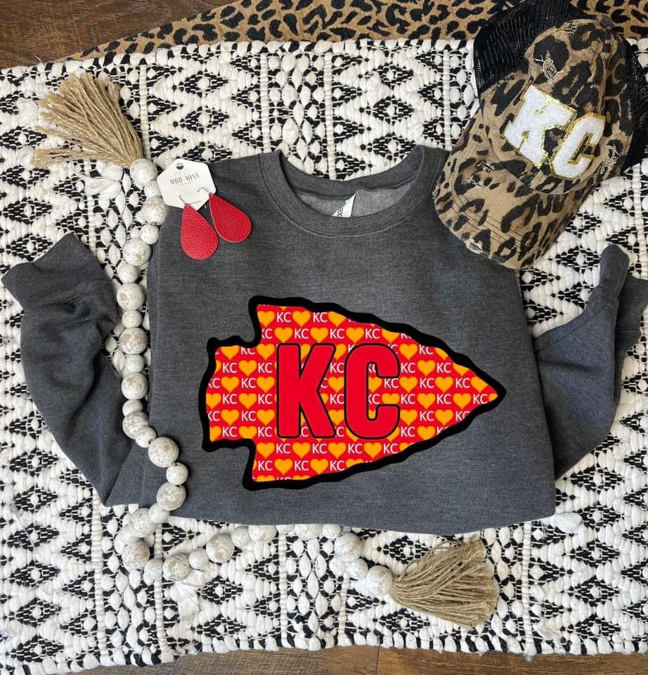 KC Hearts Arrowhead Dark Heather Option