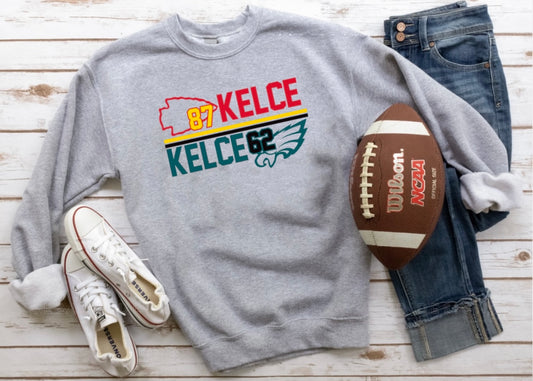 Kelce 87 62 Sports Grey Sweatshirt