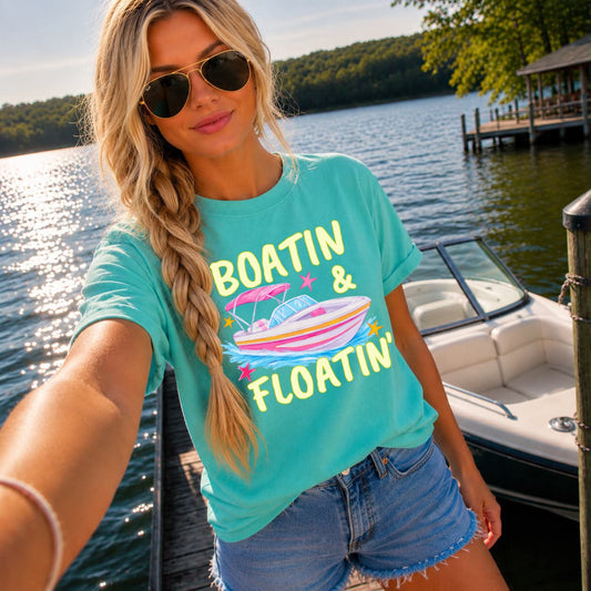 Stars Boatin Seafoam Tee