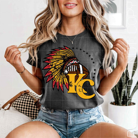**DEAL OF THE DAY** KC Feathered Football Pepper Tee