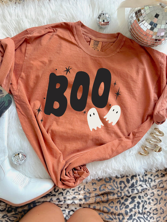 Black Boo White Double Ghost Yam Tee
