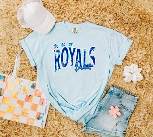 3 Stars KC Baseball Chambray Tee