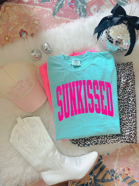 Bright Pink Distressed Sunkissed Lagoon Tee