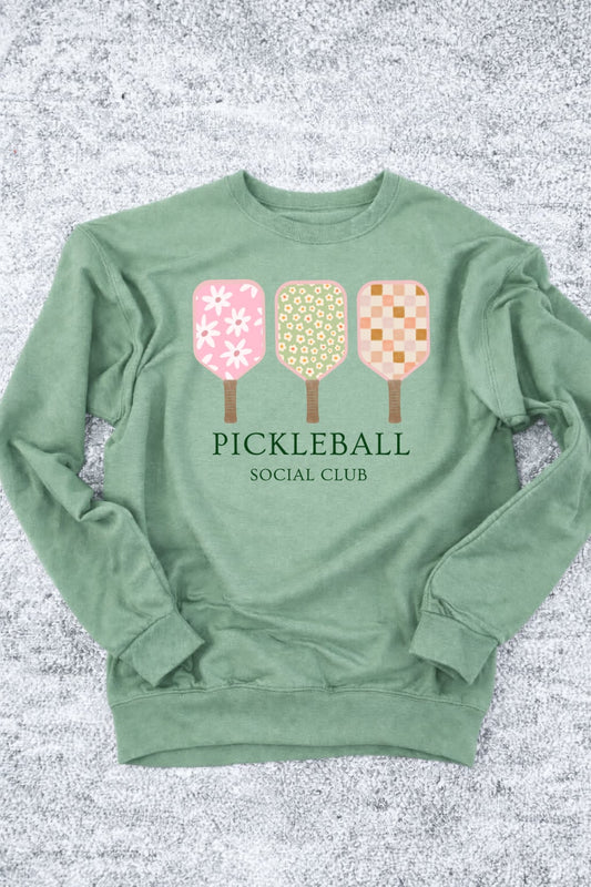Pickleball Social Club Design Sage Sweatshirt