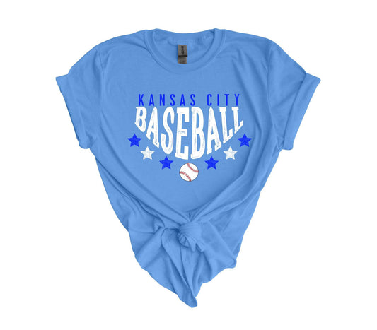 KC Baseball Stars Carolina Blue Tee