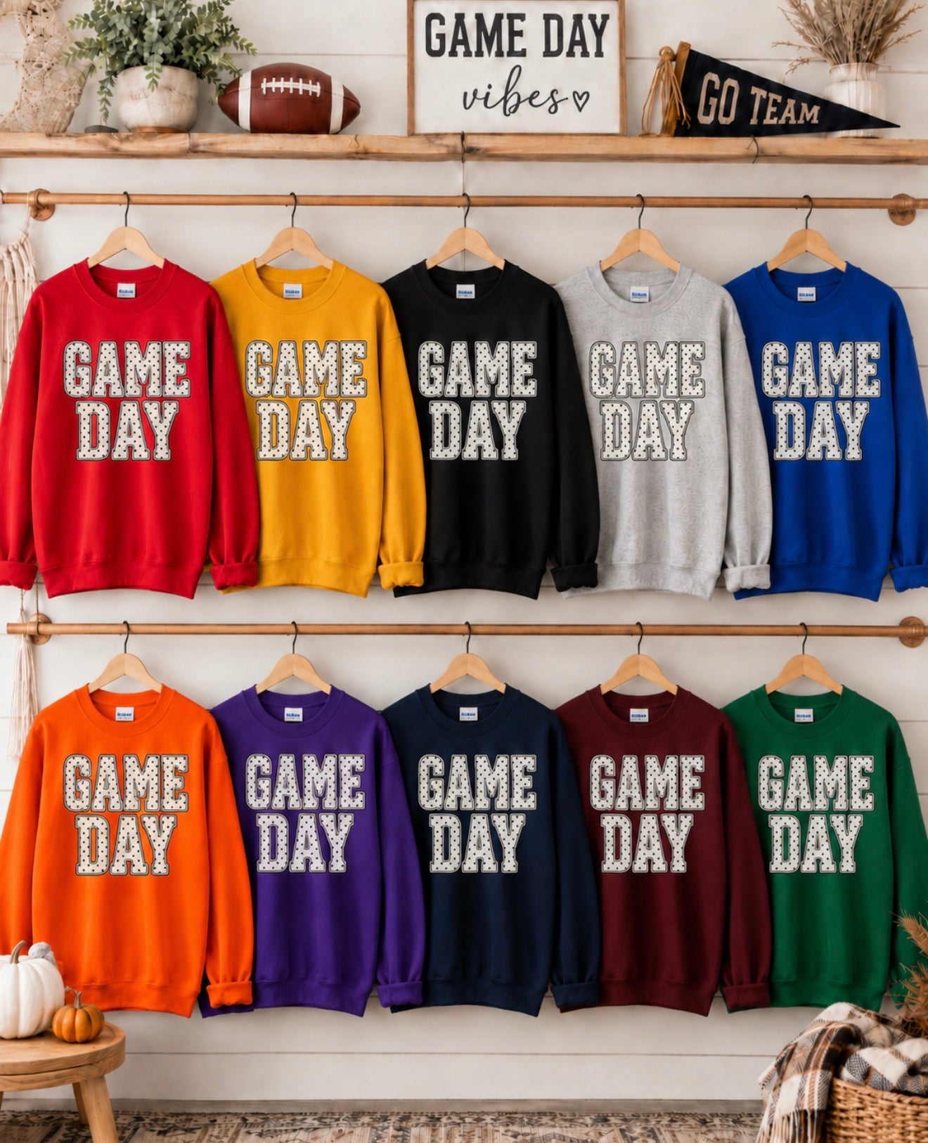 Polka Dot Game Day Sweatshirt