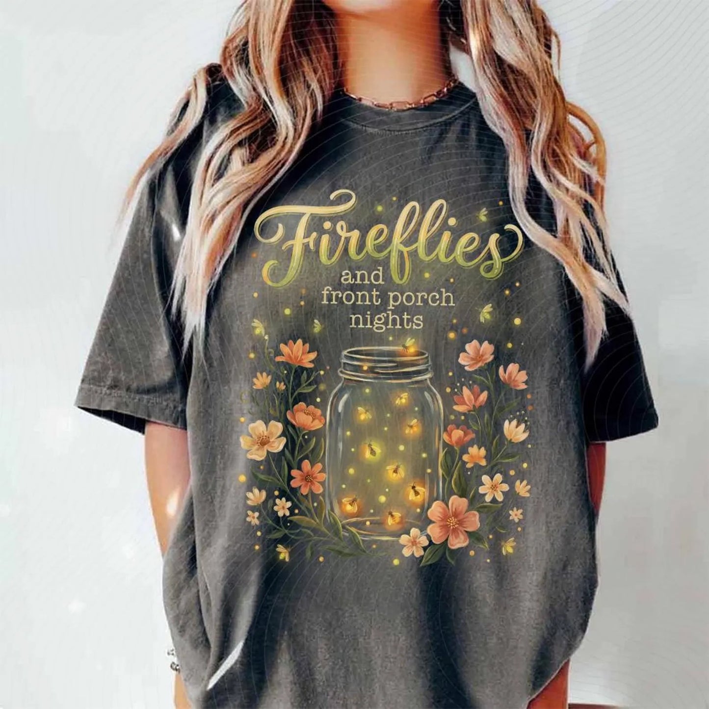 Fireflies & Front Porch Lights Pepper Tee