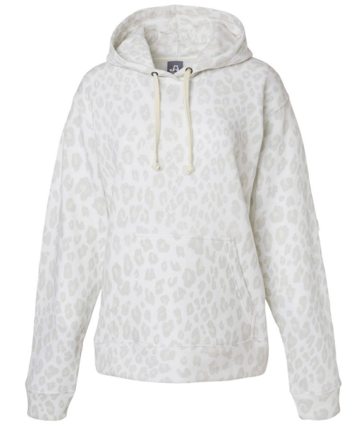 White Leopard Fleece Hoodie