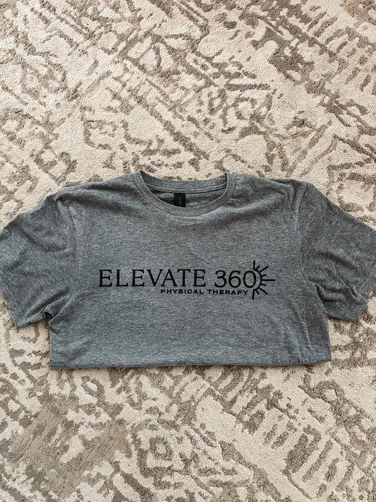 Black Elevate 360 Physical Therapy Heather Graphite Tee