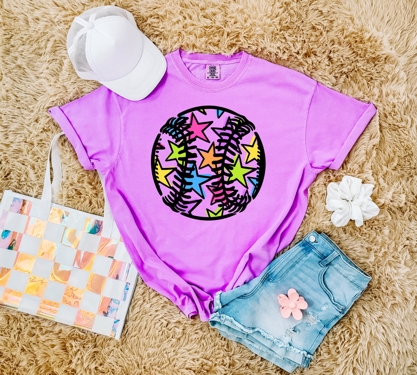 Colorful Stars Trendy Baseball