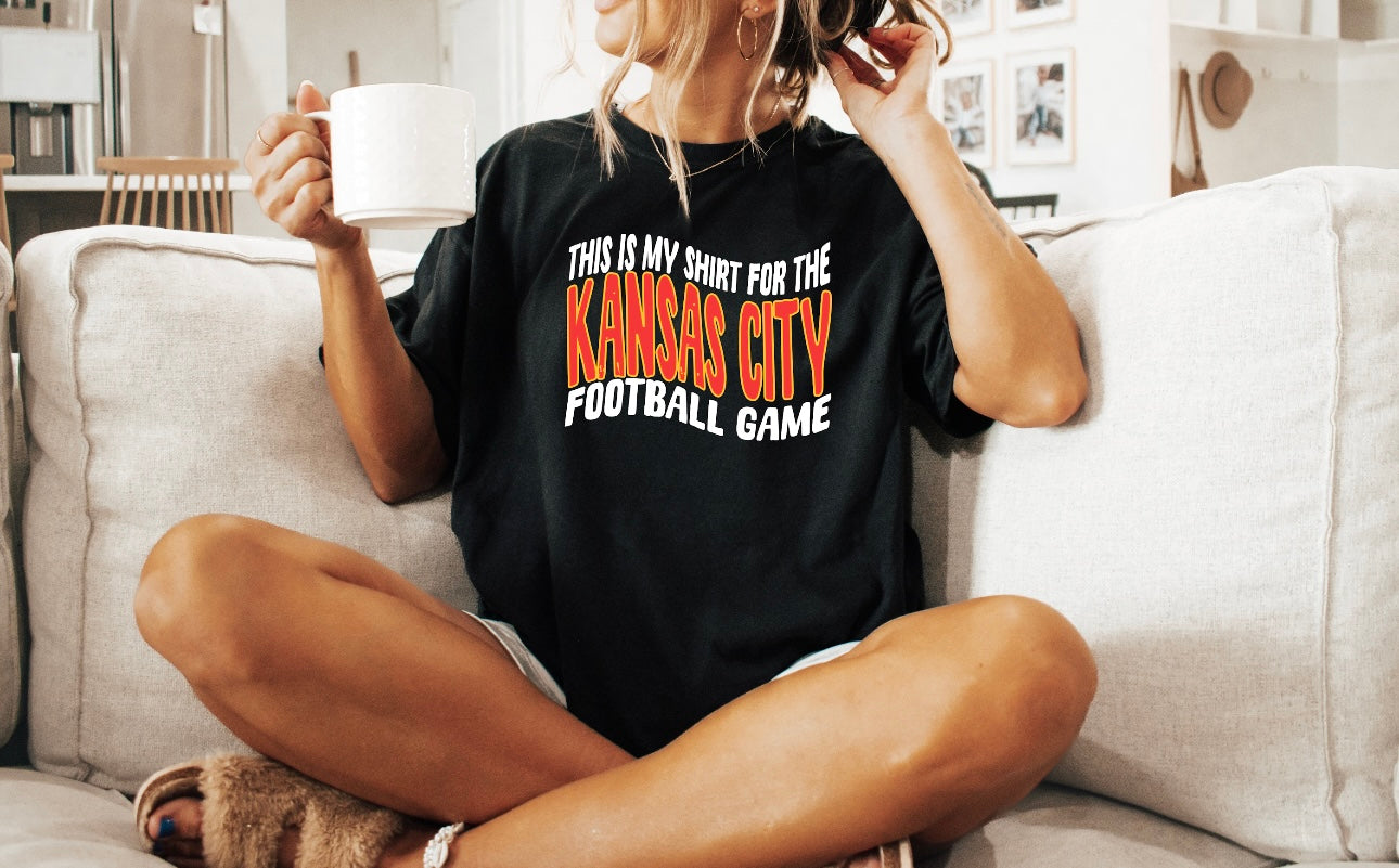 This Is My Shirt For The Football Game Black Tee