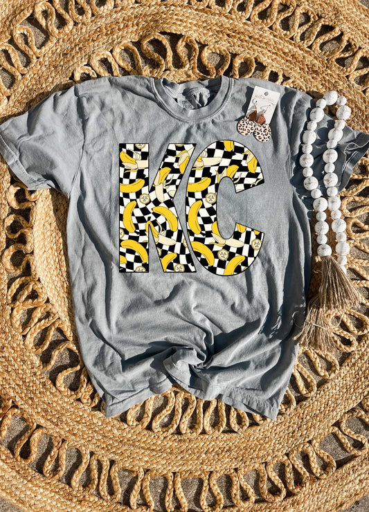 Checkered KC Bananas Grey Tee