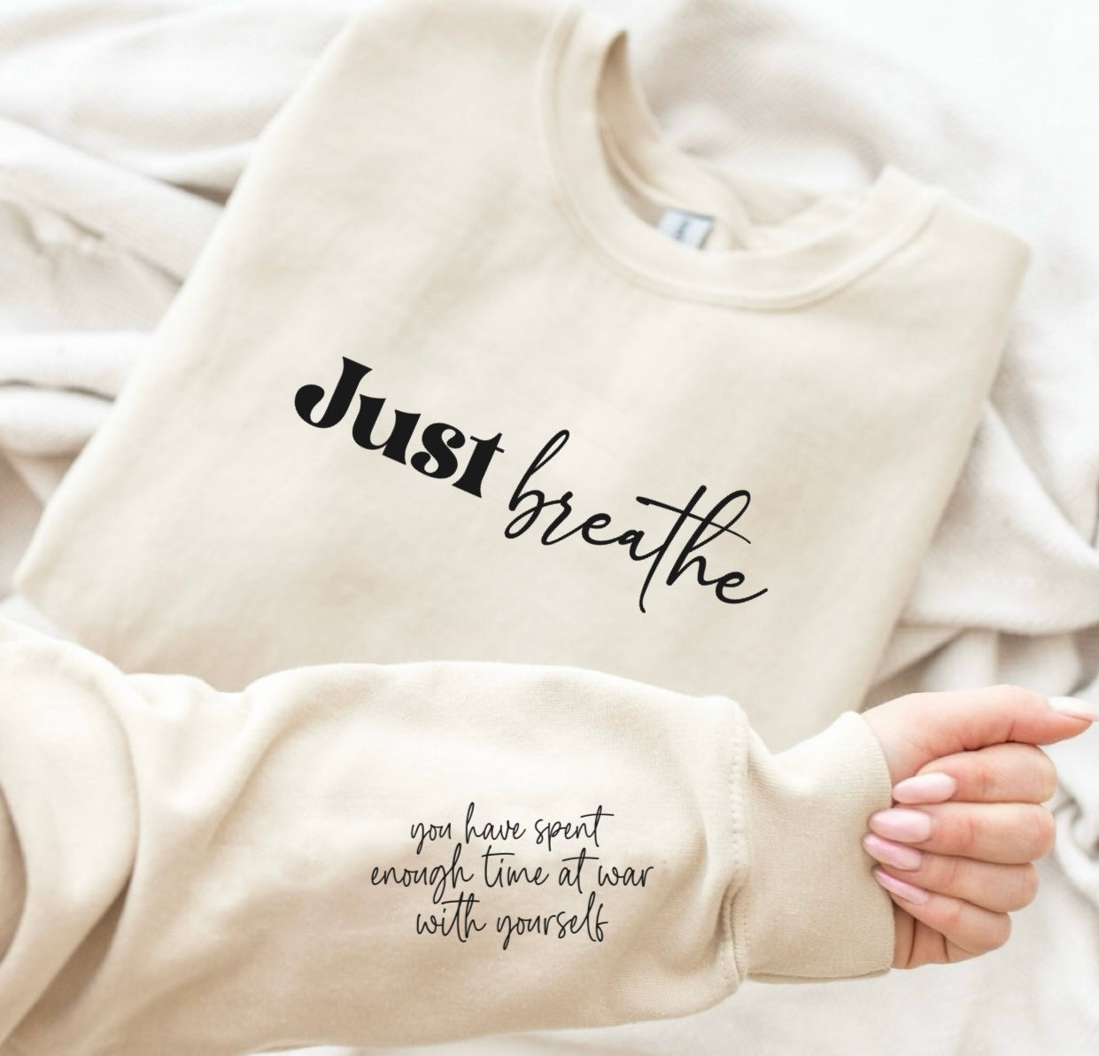Black Just Breathe Sand Sweatshirt