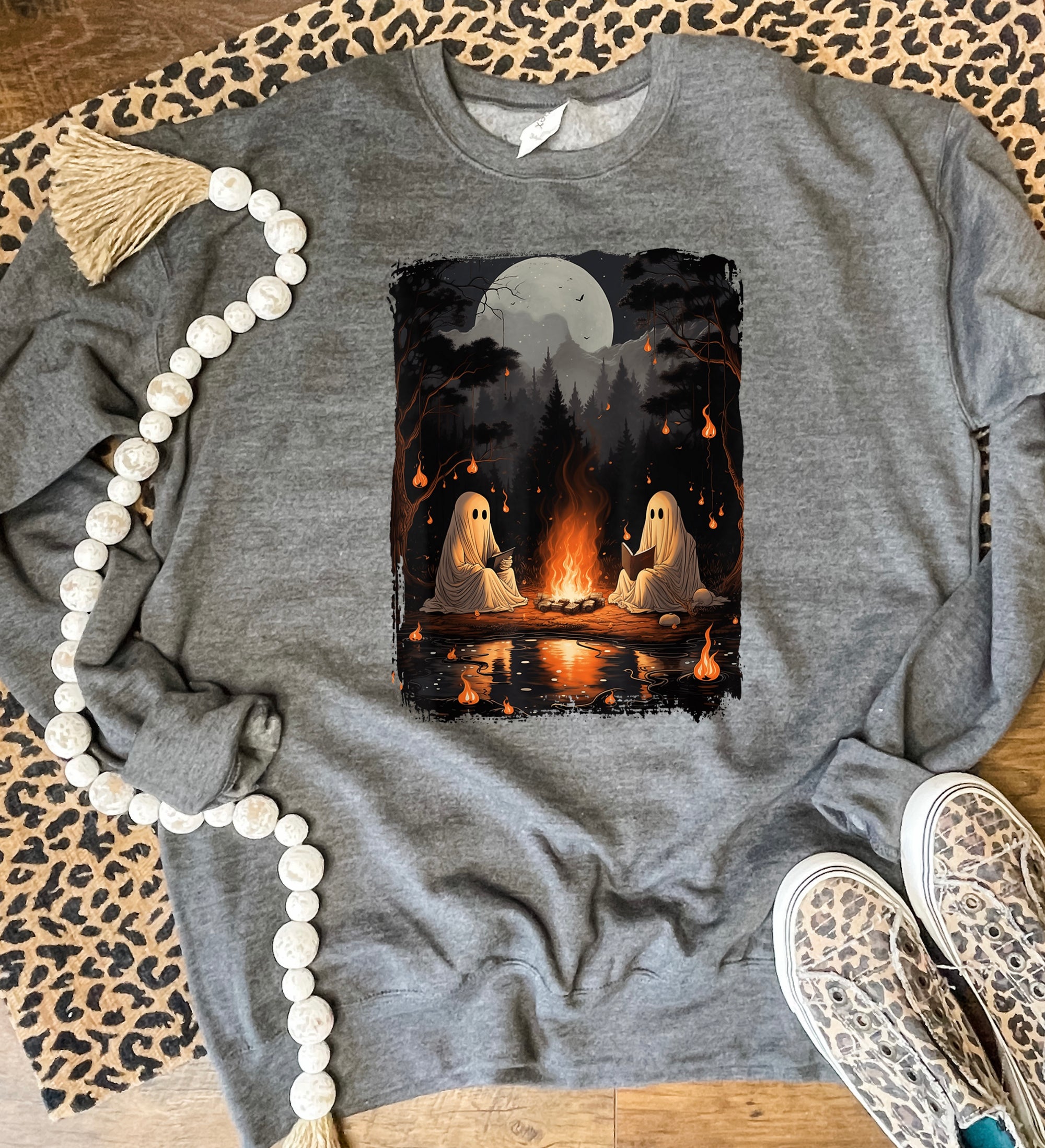 Reading Ghost Camp Fire Heather Charcoal Sweatshirt