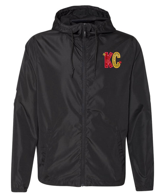 KC Stars Red & Gold Black Lightweight Windbreaker Full-Zip Jacket