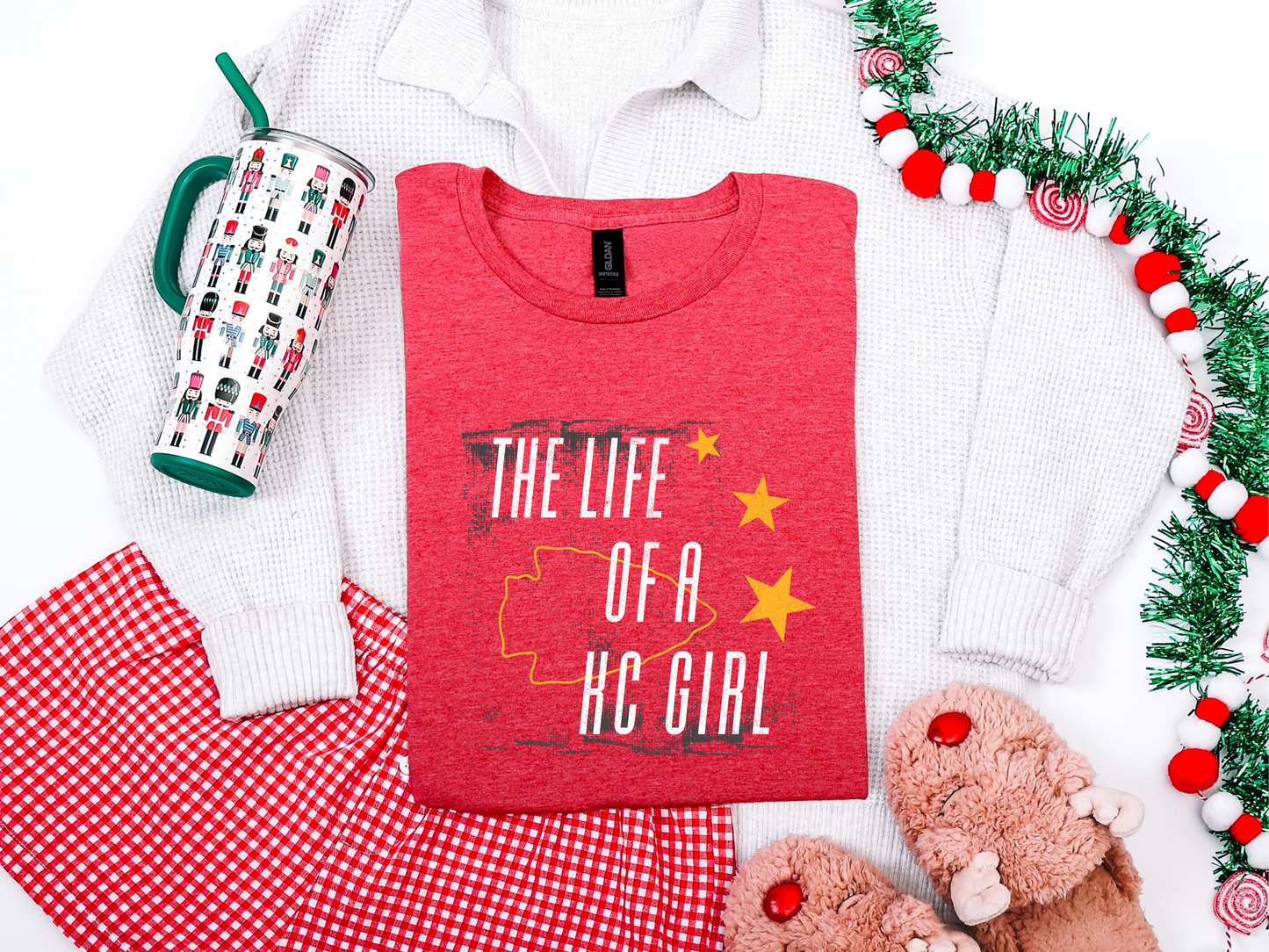 **HALFTIME DEAL** The Life Of A KC Girl Heather Red Tee