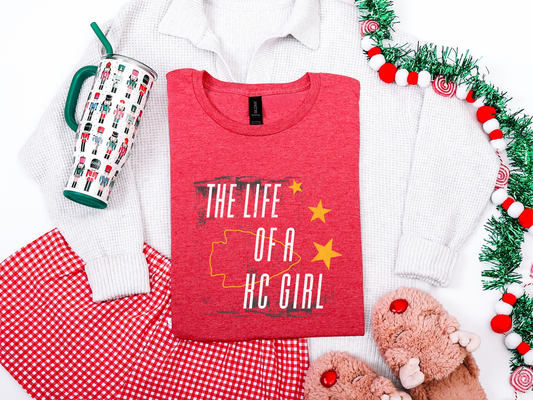**HALFTIME DEAL** The Life Of A KC Girl Heather Red Tee