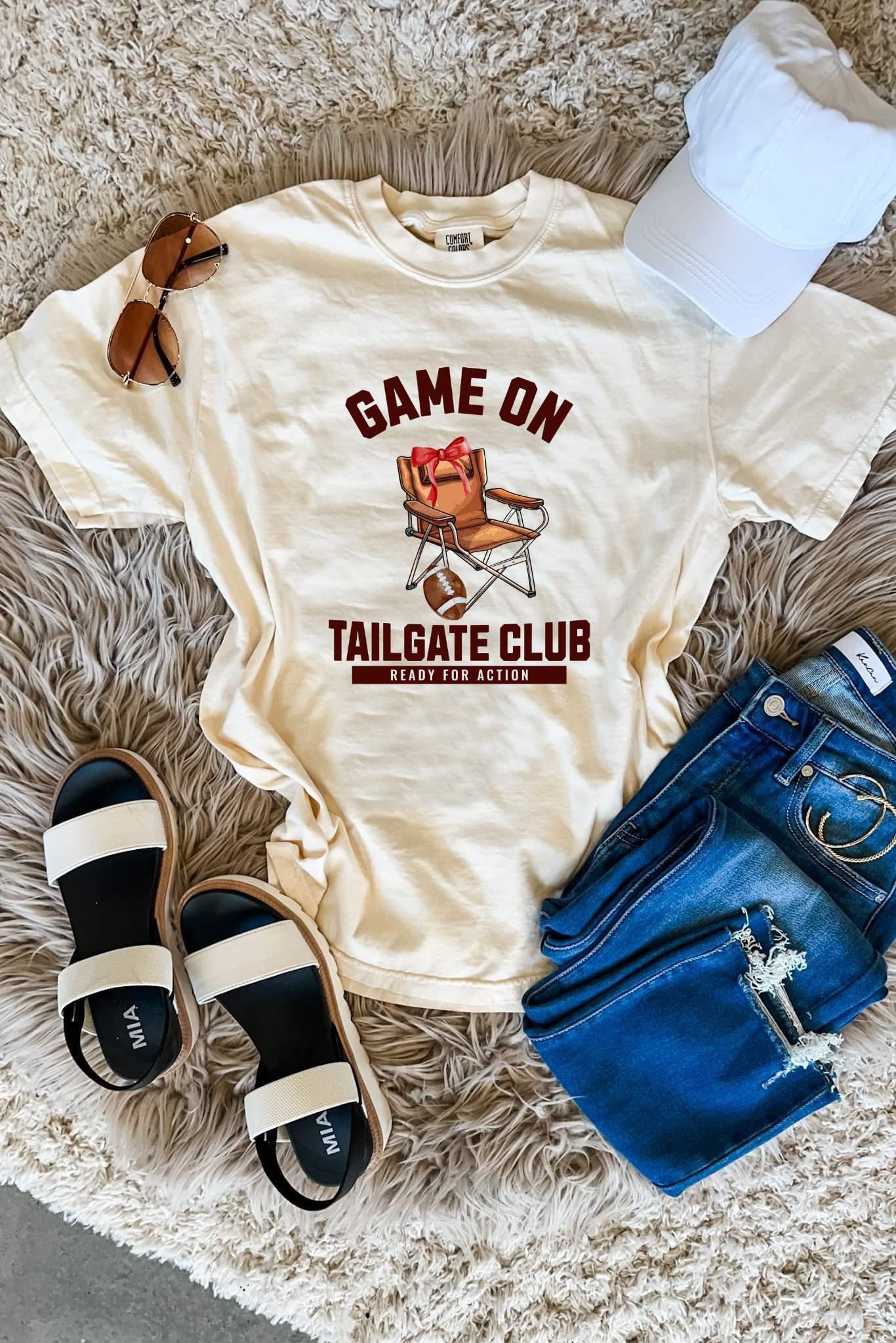 **DEAL PRICE** Game On Tailgate Club Ivory Tee