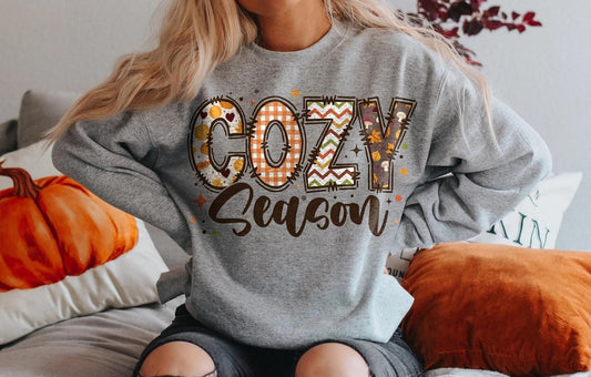 Fall Cozy Season Sports Grey Sweatshirt