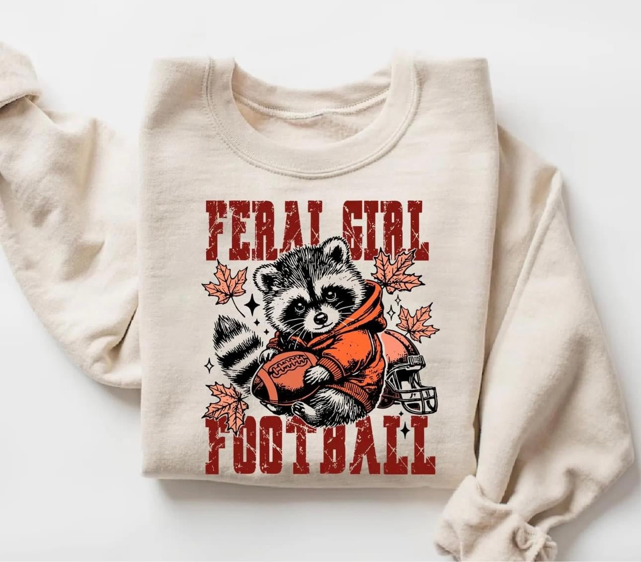 **DEAL PRICE** Feral Girl Football Sand Sweatshirt