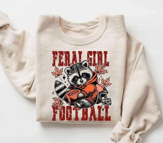 **DEAL PRICE** Feral Girl Football Sand Sweatshirt