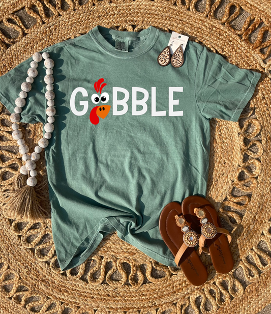 **DEAL PRICE** Turkey Face Gobble Moss Tee