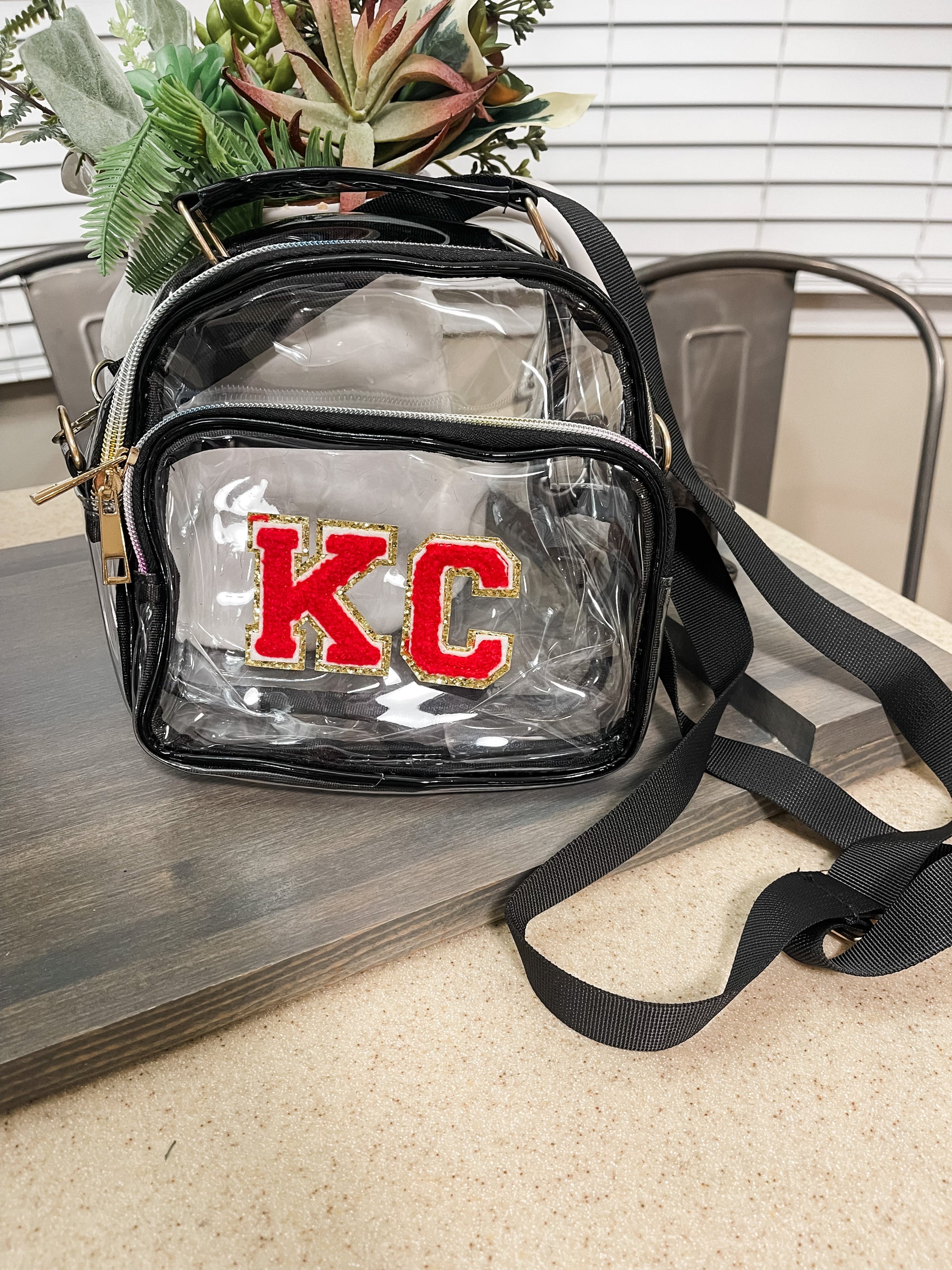 **READY TO SHIP** Red KC Patches Backpack