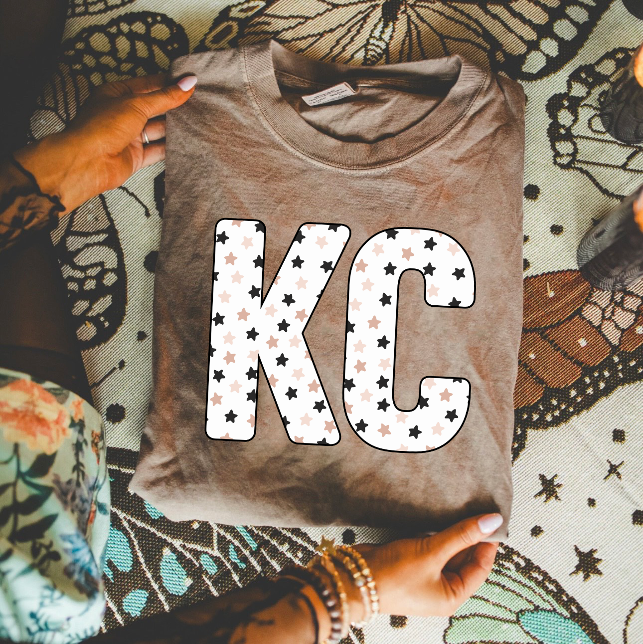 **HALFTIME DEAL** Black & Tan Stars KC Espresso Tee