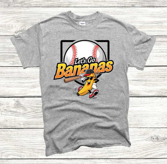 Let's Go Bananas Sports Grey Tee