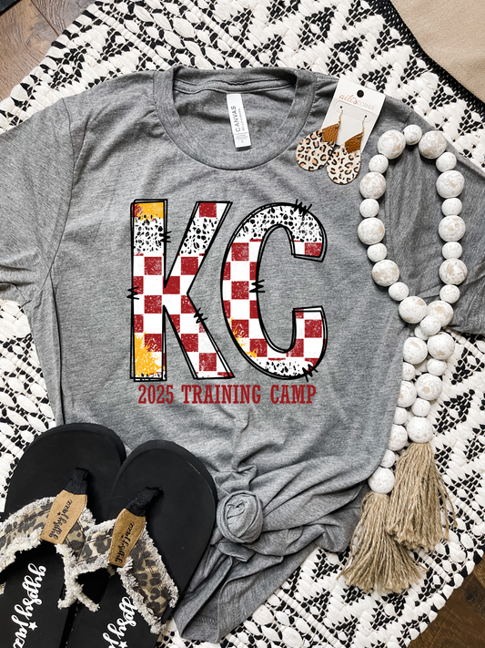 Plaid KC 2025 Training Camp Grey Triblend Tee