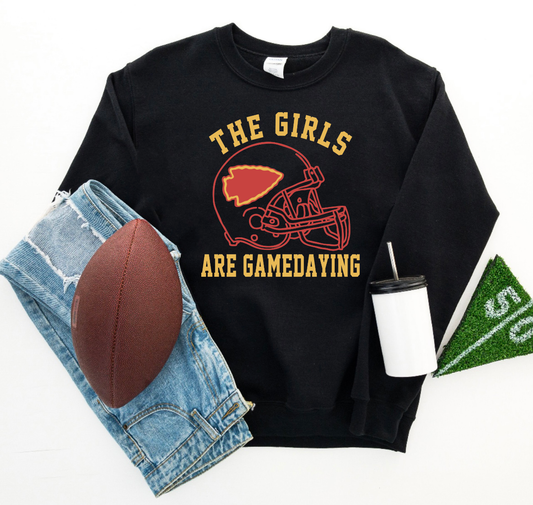 The Girls Are Gamedaying Black Sweatshirt