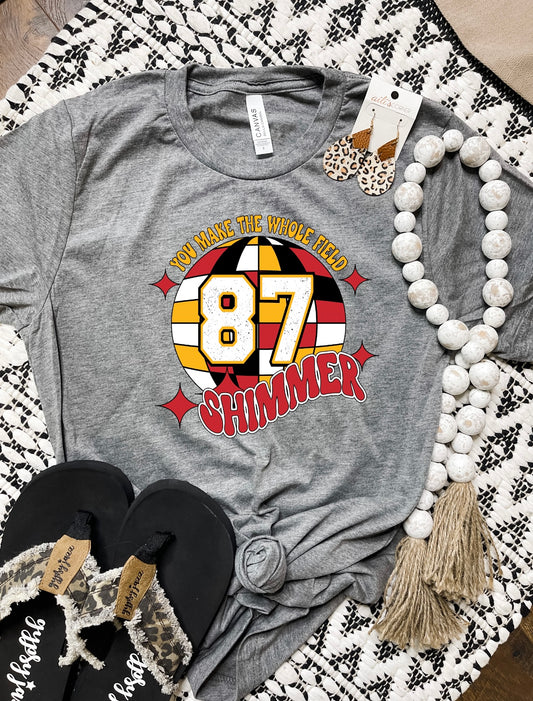 You Make The Whole Field Shimmer Charcoal Tee