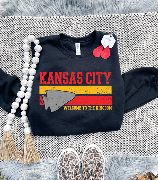 Kansas City Welcome To The Red Kingdom Black Sweatshirt
