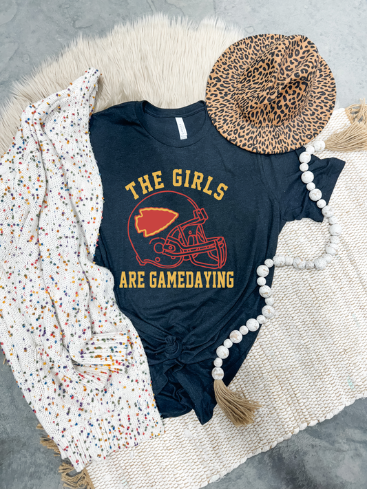 **HALFTIME DEAL** The Girls Are Gamedaying Heather Black Tee