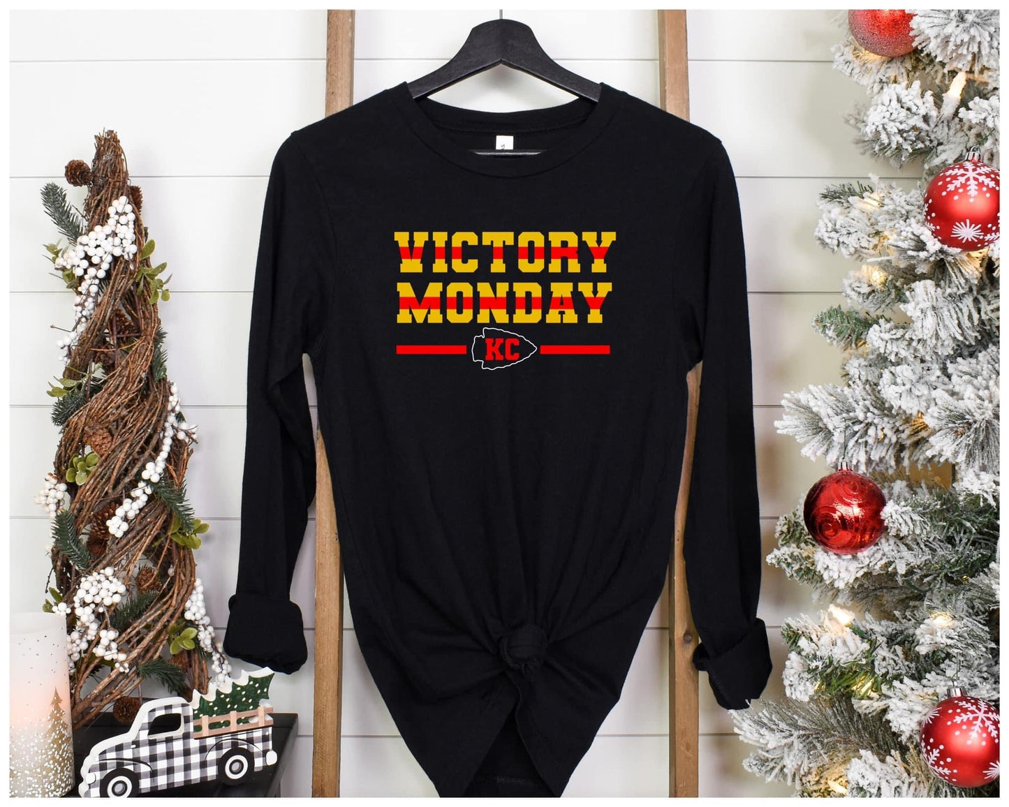 Victory Monday Black Long Sleeve Tee